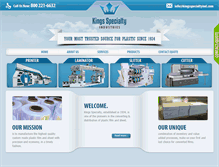 Tablet Screenshot of kingsspecialtyind.com